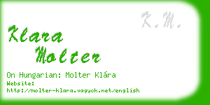 klara molter business card